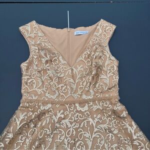 Mac Duggal Gold Sequin Dress